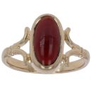 9ct Yellow Gold Garnet Cabochon Single Stone Ring