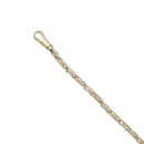 9ct Yellow and White Gold Fancy Bracelet 7.5"