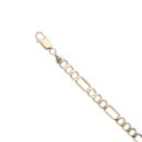 9ct Yellow Gold Figaro Bracelet 7.5"