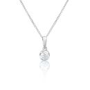 9ct White Gold Illusion 0.12ct Lab Grown Diamond Pendant