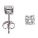 18ct White Gold 1.00ct Brilliant Cut Diamond Stud Earrings