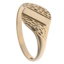 9ct Yellow Gold Textured Signet Ring