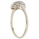 9ct Yellow and White Gold 0.05ct Diamond Knot Ring