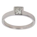 Platinum 0.50ct Princess Cut Diamond Solitaire Ring