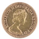 1982 Elizabeth II Decimal Portrait UK Half Sovereign Coin