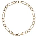 9ct Yellow Gold Figaro Bracelet 8"