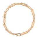 9ct Yellow Gold Bar And Knots Fancy Bracelet 7.5"