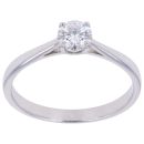 9ct White Gold 0.40ct Brilliant Cut Lab Grown Diamond Solitaire Ring