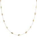 Gold Plated Silver Fancy Beaded Chain 18"