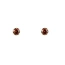 9ct Yellow Gold Brown Cubic Zirconia Stud Earrings 3mm