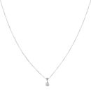 9ct White Gold 0.25ct Diamond Solitaire Pendant and Chain 18"