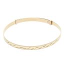 9ct Yellow Gold Patterned Expanding Bangle
