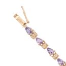 14ct Yellow Gold Tanzanite Bracelet 7"