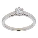 9ct White Gold 0.20ct Brilliant Cut Diamond Solitaire Ring