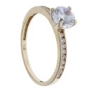 9ct Yellow Gold Cubic Zirconia Solitaire Ring