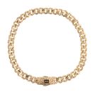 14ct Yellow Gold Monaco Classic Alternate Flex Lock Curb Bracelet 8.5"