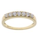 18ct Yellow Gold 0.50ct Brilliant Cut Diamond Half Eternity Ring