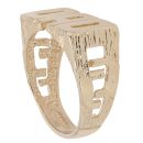 9ct Yellow Gold Patterned Dad Ring