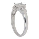 18ct White Gold 0.33ct Princess  and Baguette Cut Diamond Cluster Ring