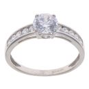 9ct White Gold Cubic Zirconia Single Stone Ring