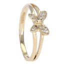 14ct Yellow Gold Child's Cubic Zirconia Butterfly Ring
