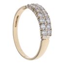 9ct Yellow Gold Cubic Zirconia Two Row Ring