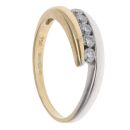 18ct Yellow And White Gold 0.27ct Brilliant Cut Diamond Five Stone Ring