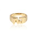 9ct Yellow Gold Personalised Initial Polished Ring