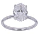 Platinum 2.03ct Oval Cut Lab Grown Diamond Solitaire Ring