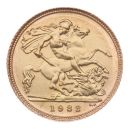 1982 Elizabeth II Decimal Portrait UK Half Sovereign Coin
