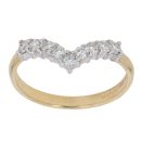 18ct Yellow Gold 0.42ct Brilliant Cut Diamond Wishbone Ring