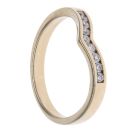9ct Yellow Gold 0.20ct Brilliant Cut Diamond Wishbone Ring