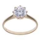 9ct Yellow Gold Cubic Zirconia Single Stone Ring