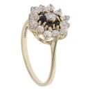 9ct Yellow Gold Cubic Zirconia and Sapphire Ring
