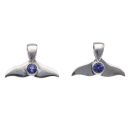 18ct White Gold Amethyst Mermaid Tail Earrings