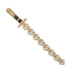 14ct Yellow and White Gold Fancy Bracelet 8"