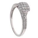 9ct White Gold 0.50ct Brilliant Cut Diamond Cluster Ring