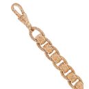 9ct Yellow Gold Patterned Rollerball Bracelet 8"