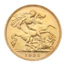 1925 George V Large Head South Africa Half Sovereign Coin