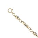 14ct Yellow and White Gold Screw and Lion Bracelet 8.5"