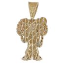 9ct Yellow Gold Multi Gemstone Pennywise Figure Pendant