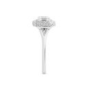 9ct White Gold 0.55ct Emerald Cut Lab Grown Diamond Ring