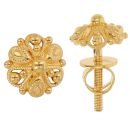 22ct Yellow Gold Floral Stud Earrings