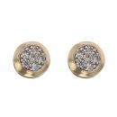 14ct Yellow Gold 0.25ct Diamond Round Cluster Stud Earrings