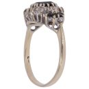 9ct Yellow Gold Sapphire And Cubic Zirconia Ring