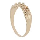 9ct Yellow Gold Two Row Keeper Ring