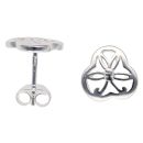 Silver Cut Out Fancy Stud Earrings By Icesia