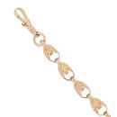9ct Yellow Gold Patterned Tulip Bracelet 8.5"