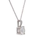 18ct White Gold Diamond Solitaire Pendant And Chain 18"