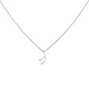 18ct White Gold 0.20ct Brilliant Cut Diamond Pendant and Chain 18"